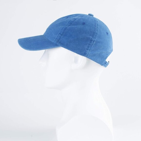 Unisex Washed-jewelry Blue Baseball Cap Cotton Fits Washed Denim Adjustable Hat - Picture 4 of 7